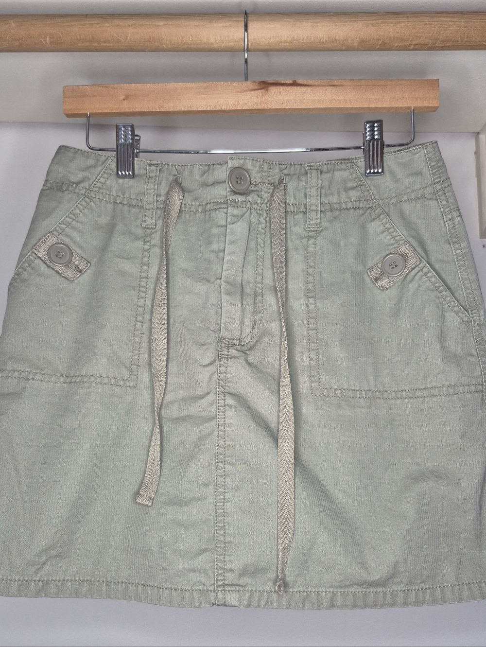 Reitmans Petites Olive Green Khaki Mini Skort